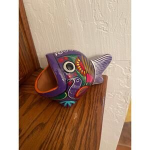 Talavera pottery fish small planter